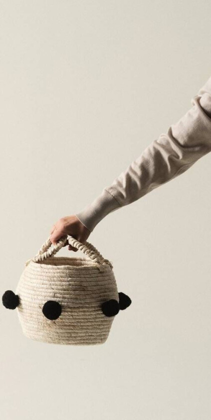 LOSA oppbevaringskurv Naturhvit