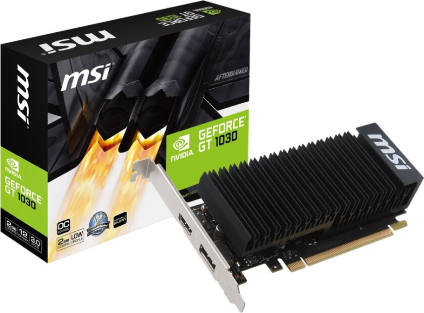 Msi Nvidia® Geforce® Gt 1030 2Ghd4 Lp Oc - Grafikkort - Gf Gt 1030 - 2 Gb Ddr4 - Pcie 3.0 X4 Lavprofil - Hdmi, Displayport