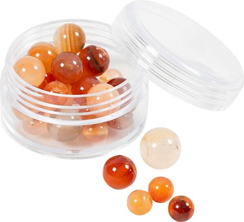 Perler av agat, 1x10, 12x8, 15x6 mm, 0,9-1 mm, lys brun, 28stk./ 1 pk.