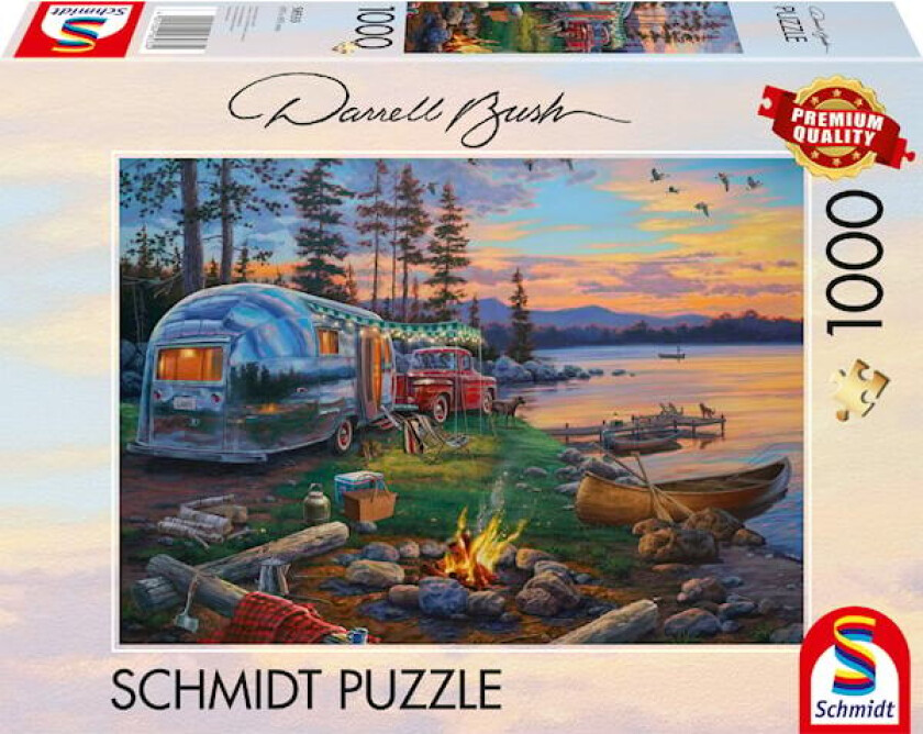 Puslespill The golden glow of a shoreside evening 1000 brikker Schmidt