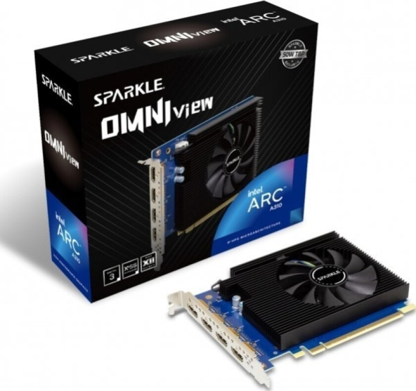 Grafikkort A310 4Gb Sparkle Intel Arc Omni View Gddr6 1 Vifte