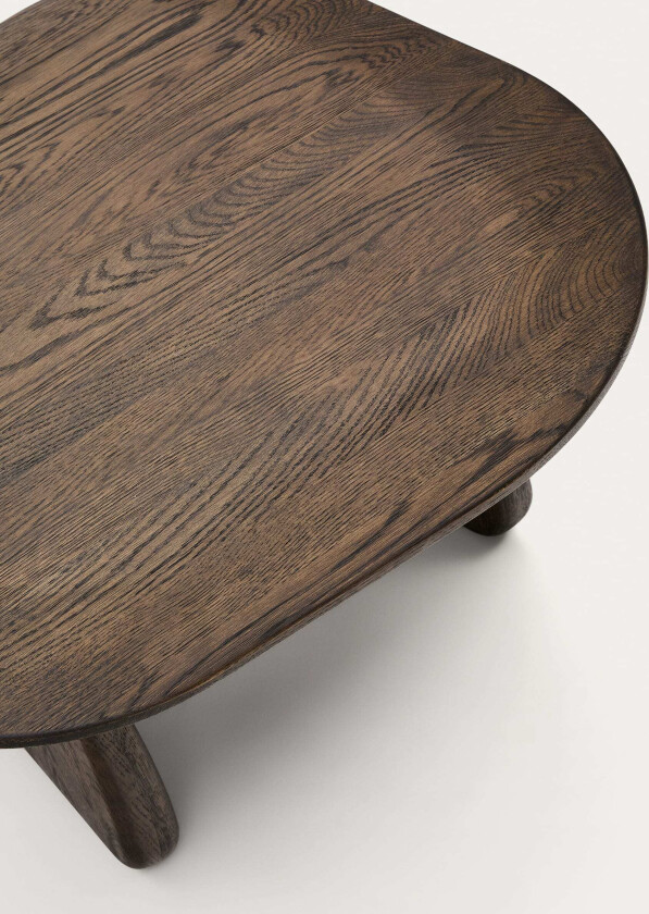 KAVE HOME Pirita sidebord laget av massiv eik i mørk finish, 70,6 x 70 cm FSC 100%.