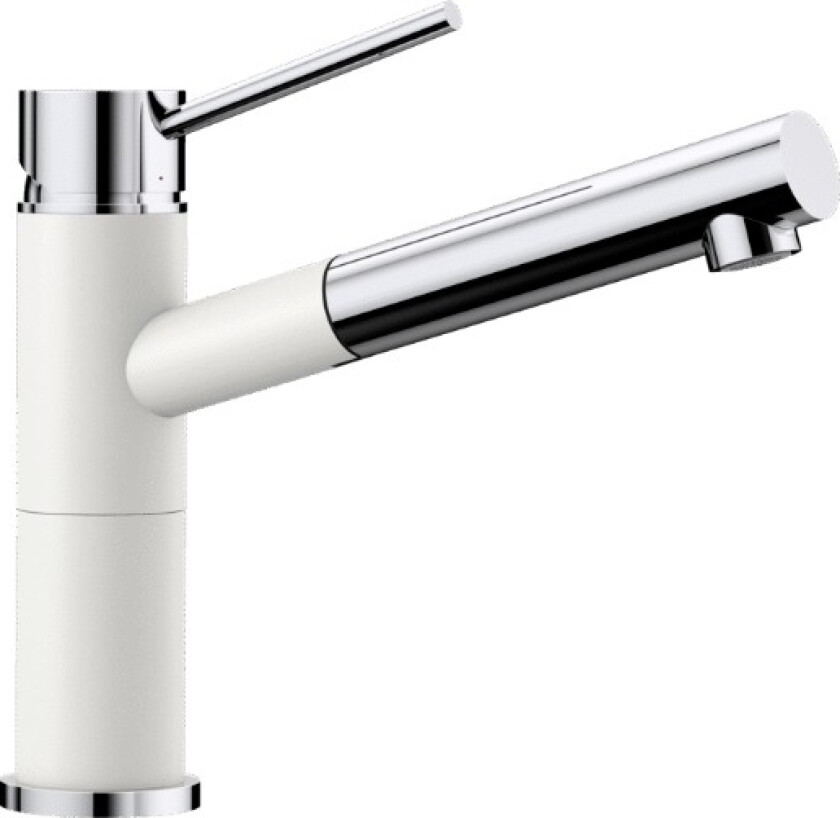 BLANCO ALTA-S COMPACT SILGRANIT™ HVIT/KROM KJØKKEN BLANDEBATTERI