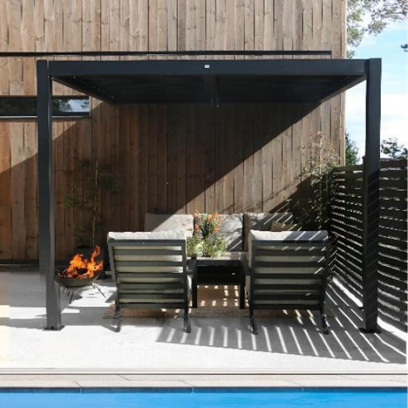 Bilde av Pergola Krifon Stavern Veggmontert 4x3 m