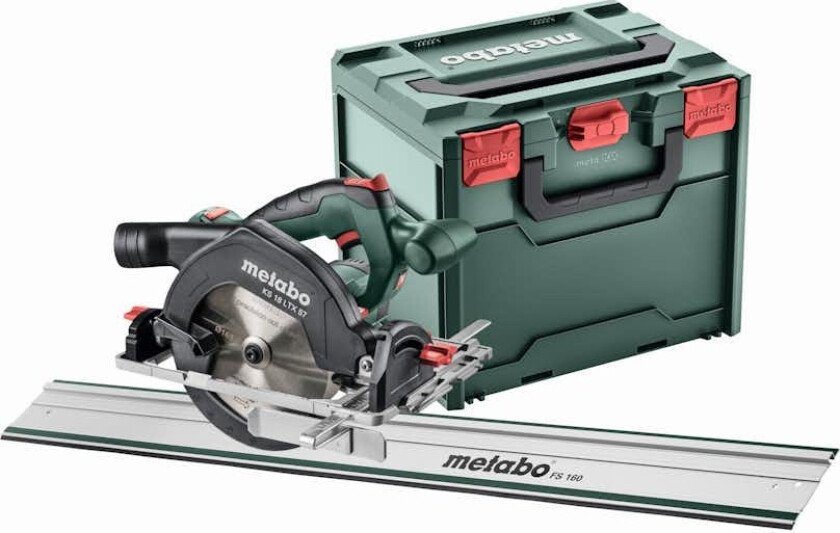Sirkelsag Metabo KS 18 LTX 57 BL Solo MetaBox + FS 160 skinne