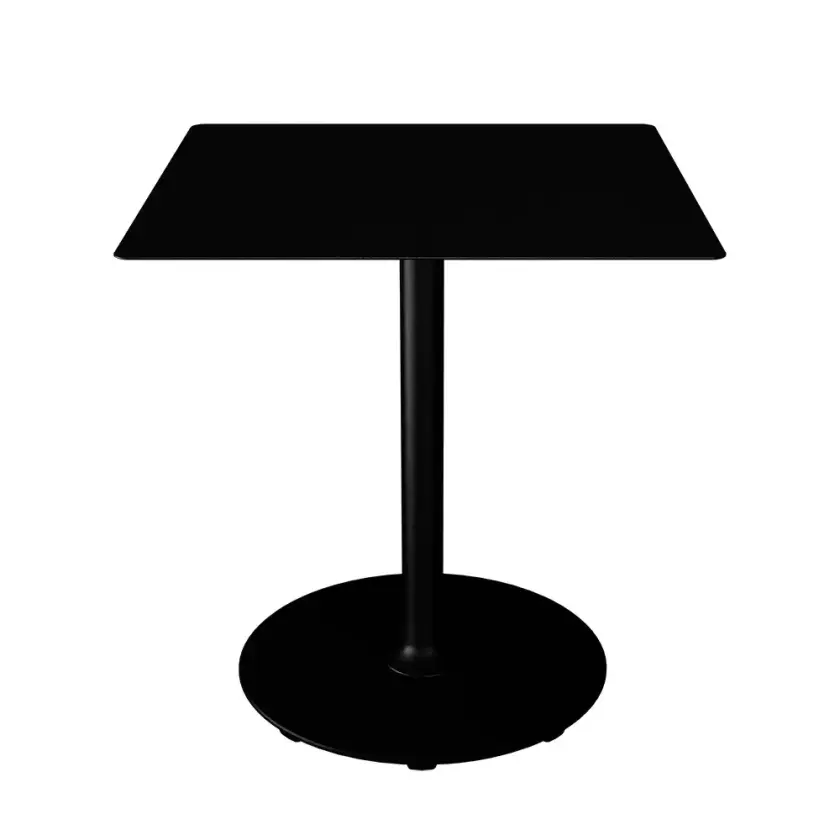 PICO Sofabord 70x70 cm, rund sokkel sort