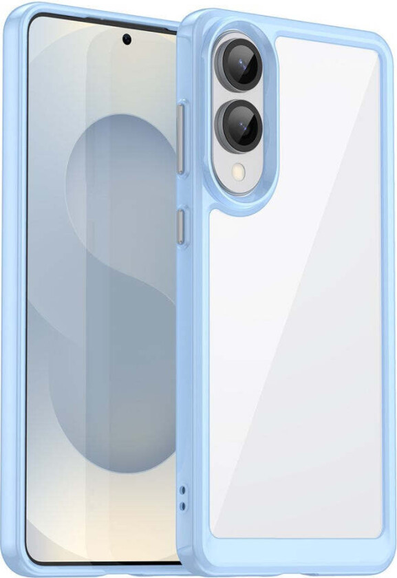 Samsung Galaxy S25 Edge Hybrid Plast Deksel - Gjennomsiktig / Blå