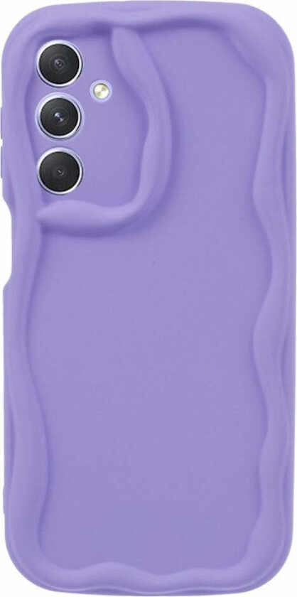 Samsung Galaxy S23 FE Fleksibelt Plast Deksel med Bølgete Kanter - Lilla