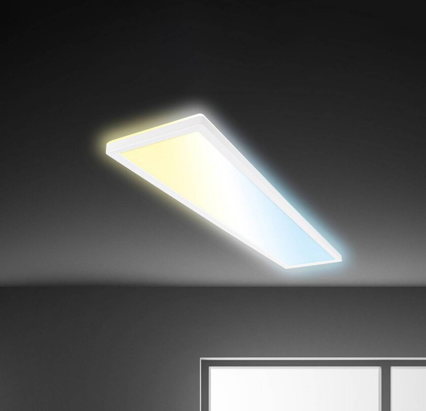 LED-panel Tava CCT, hvit, 98 x 20 cm, bakgrunnsbelysning, plast