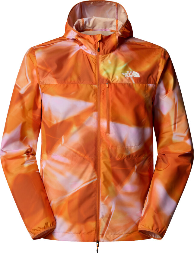 Men's Higher Run Wind Jacket Digital Orange Prisms Print