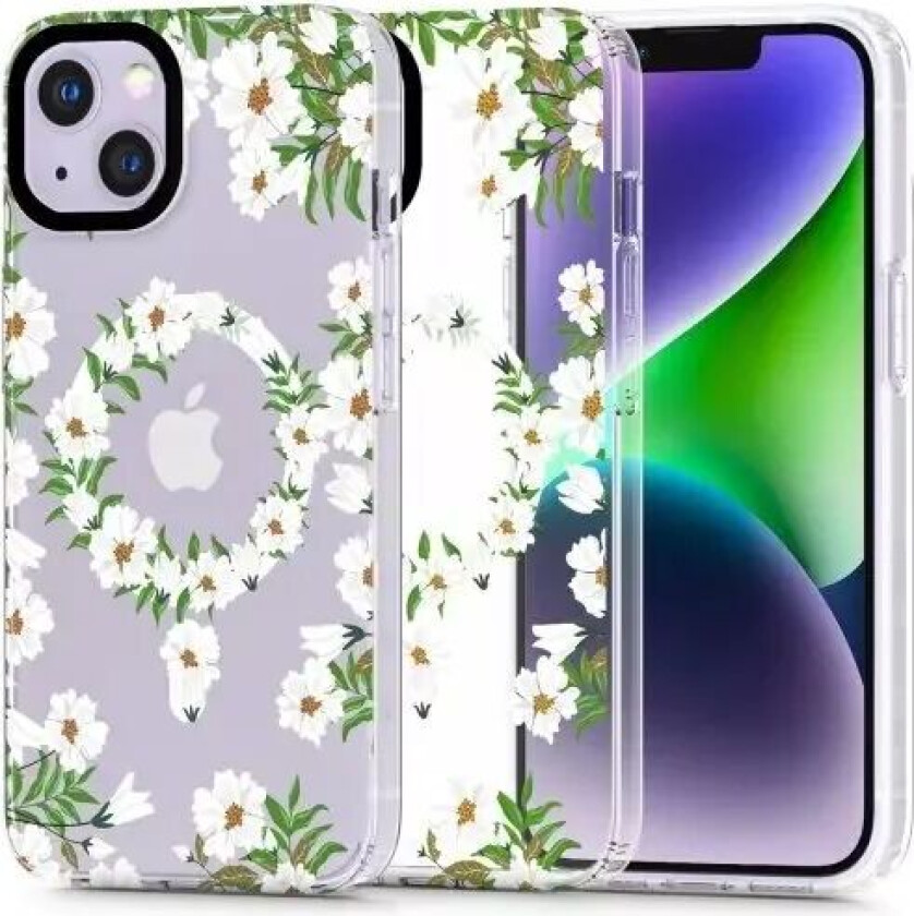 Tech-Protect iPhone 14 Tech-Protect MagMood Deksel - MagSafe Kompatibel - White Daisy