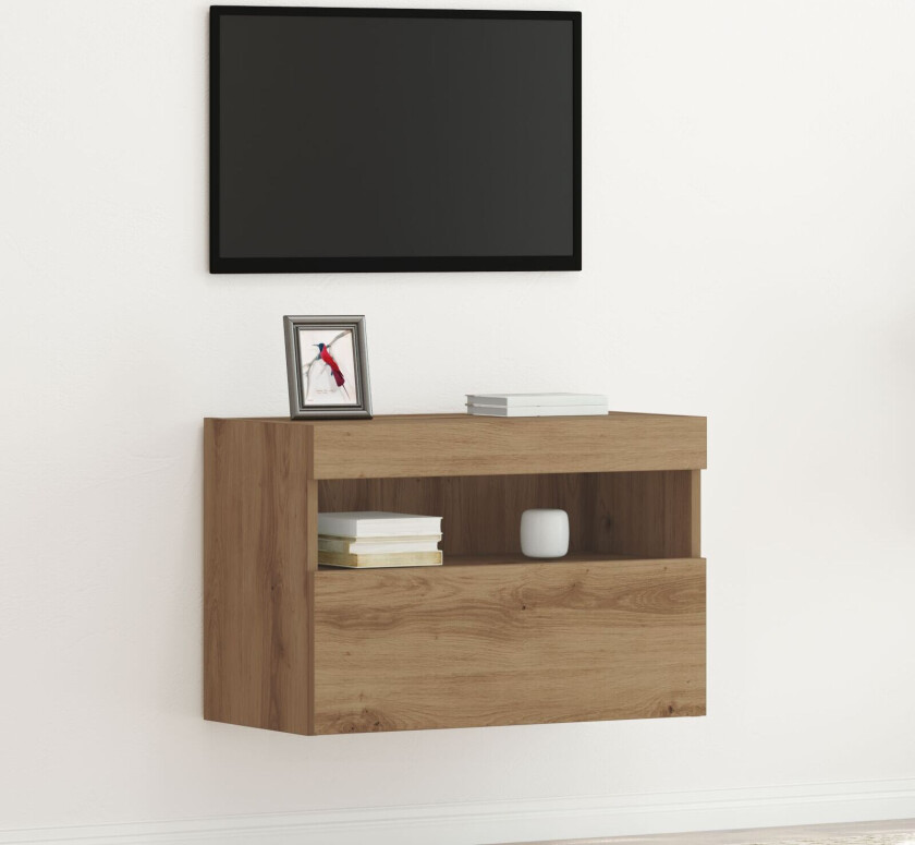 Bilde av TV Veggskap Artisan Eik Konstruert Tre Middels Artisan Eikehylle