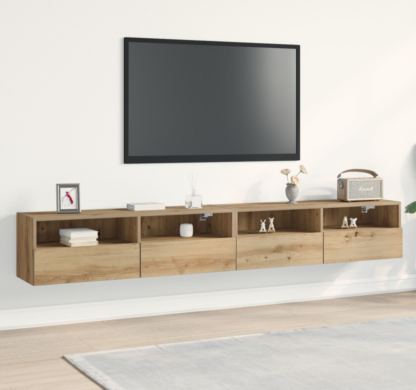 TV Veggskap Artisan eik Tre Medium TV-stativ Rektangulær