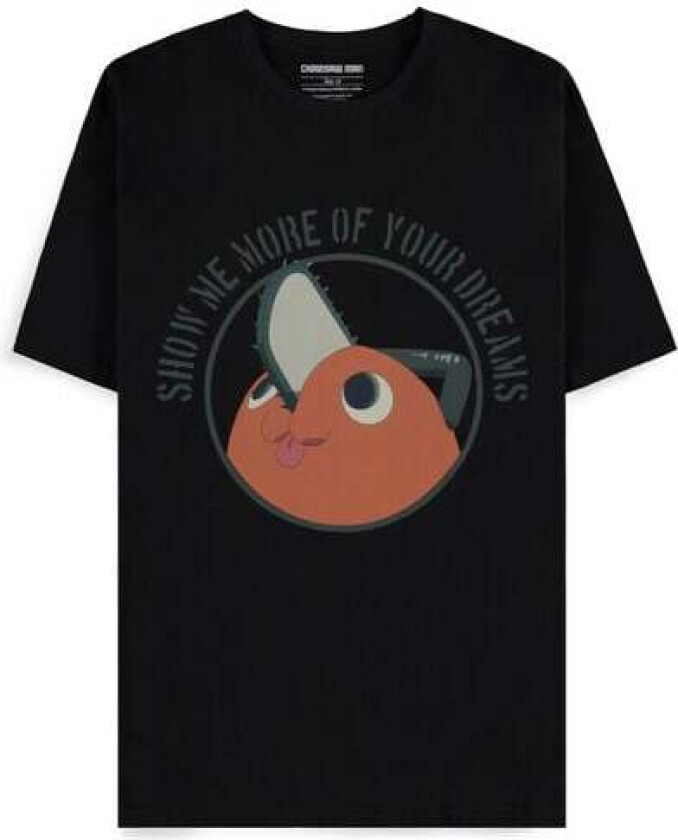 Anime T-skjorte - Pochita - Show me your dreams - S til XXL - Herrer - svart