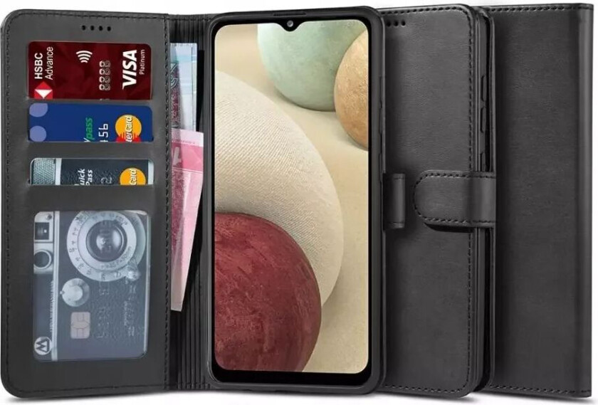 Tech-Protect Samsung Galaxy A12 Tech-Protect Eco Lommebok Deksel - Svart