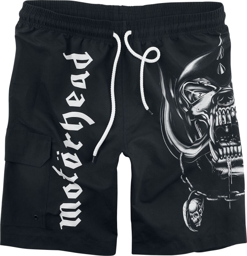 Badeshorts - EMP Signature Collection - M til 3XL - Herrer - svart-hvit