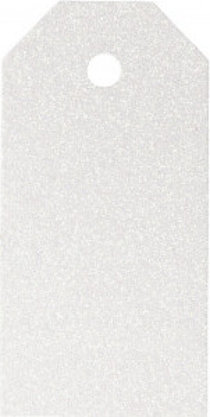 Manillamerker Glitter Hvit 5x10cm - 15 stk.