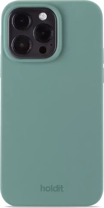 Holdit iPhone 14 Pro Max Soft Touch Silikon Deksel - Moss Green