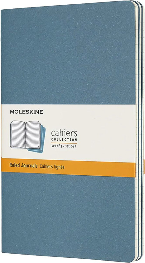 Notatbok Cahier 3pk L - Linjert Brisk Bl