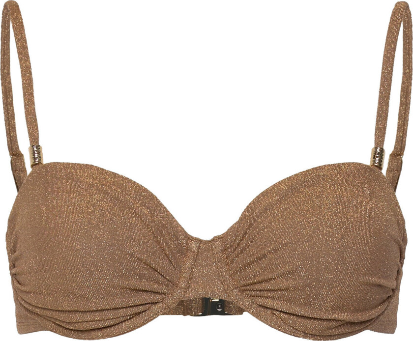 Goldie Lurex Ub Swimwear Bikinis Bikini Tops Wired Bikinitops Gold Hunkemöller