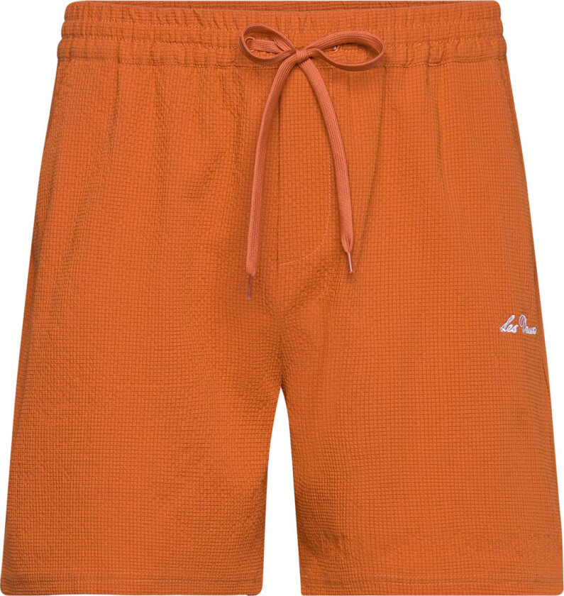 Stan Seersucker Swim Shorts 2.0 Badeshorts Orange Les Deux