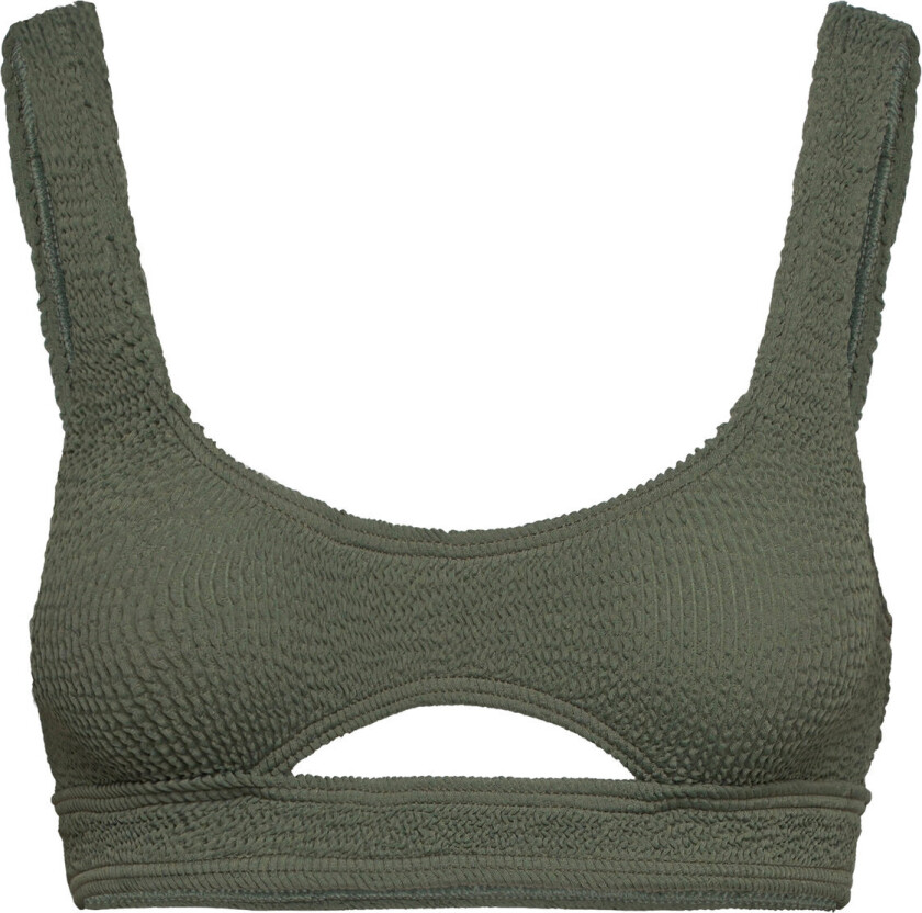 Sasha Crop Swimwear Bikinis Bikini Tops Bandeau Bikinitops Khaki Green Bond-Eye