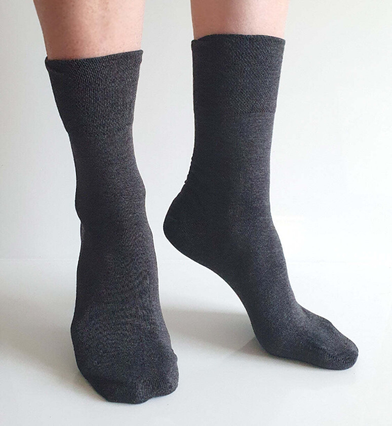 Bomullsokker med bred, komfortabel mansjett