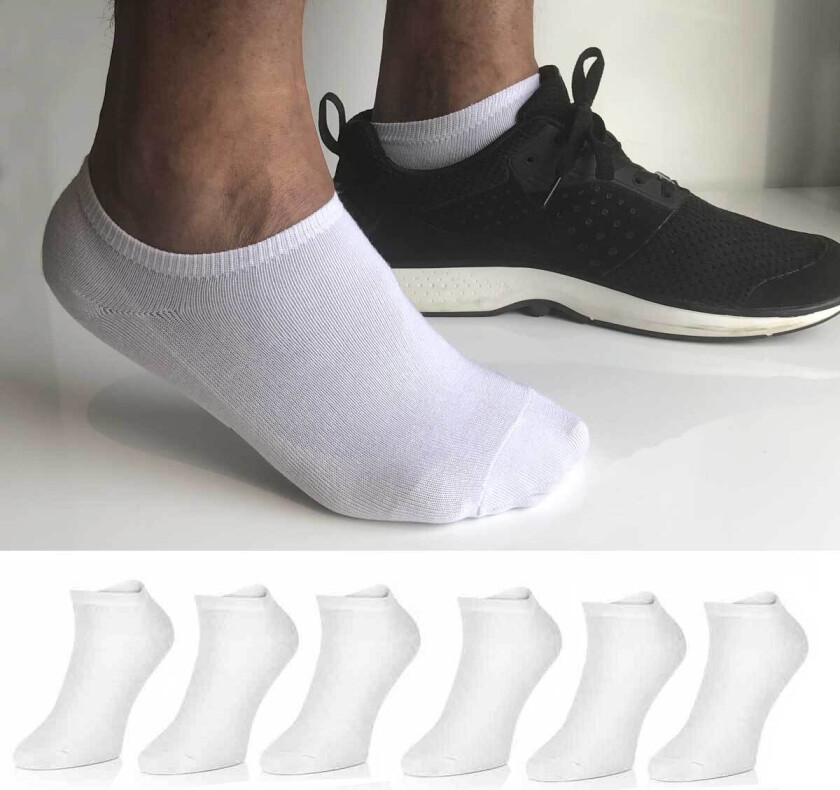 3-pk med bomull ankelsokker