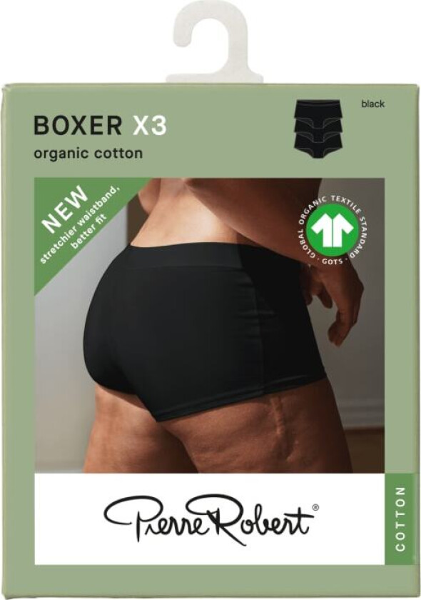 Boxer Cotton Black M Pierre Robert