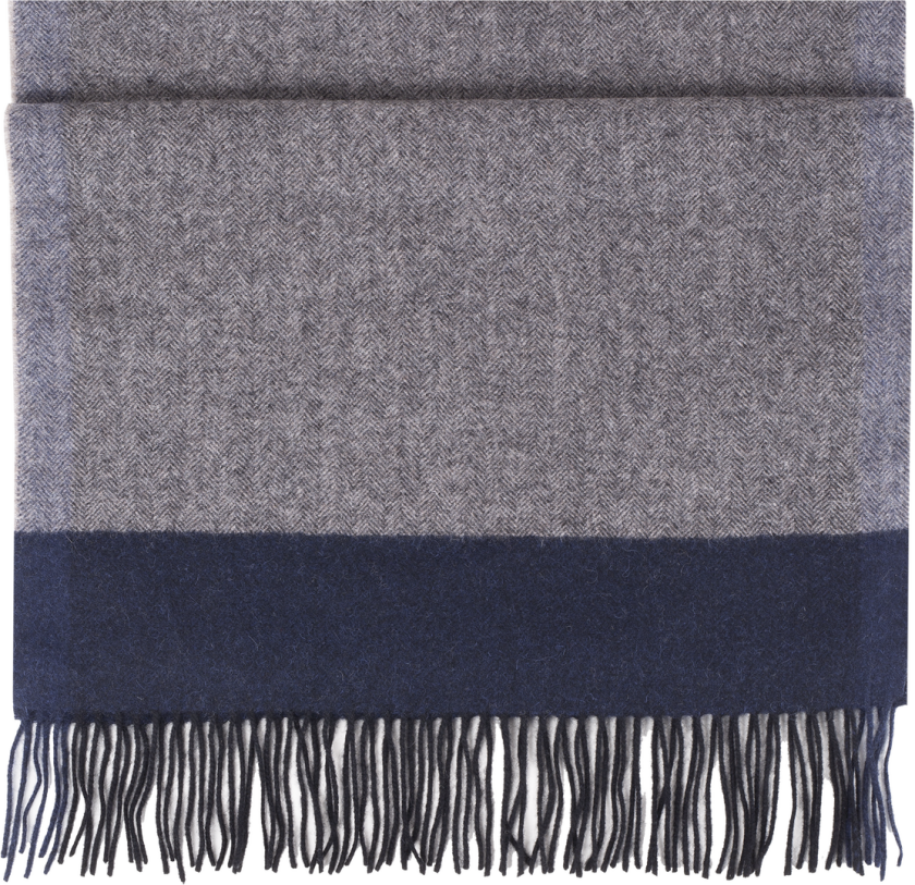 Bea Scarf Dk.grey mel/Navy One Size Wool scarf
