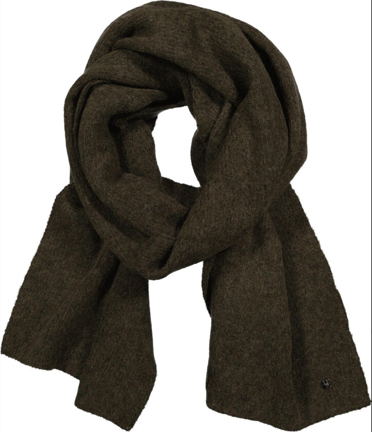 Janette Scarf Olive One Size Knitted alpaca scarf