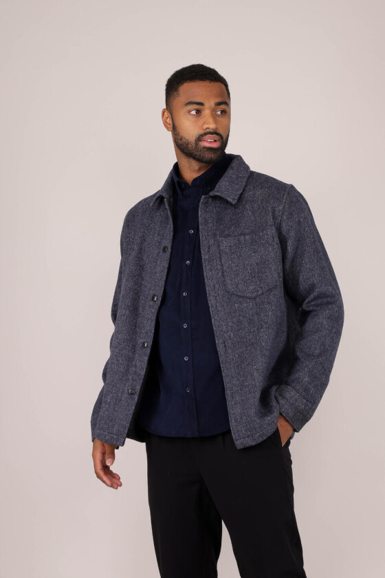 Aligo Overshirt Navy XXL Wool twill overshirt