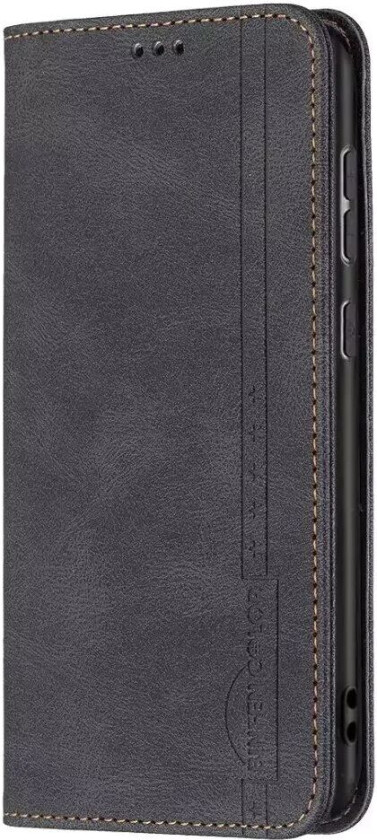 Samsung Galaxy A73 (5G) BINFEN Flip Deksel i Mykt Skinn med Lommebok - Integrert Magnet - Svart