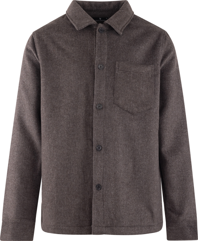Aligo Overshirt Brown/Grey XXL Wool twill overshirt