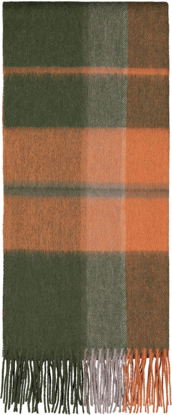 Bea Scarf Olive Check One Size Wool scarf