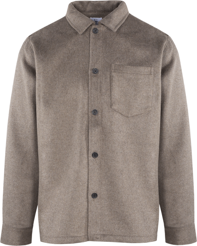 Aligo Overshirt Mid Brown XL Wool twill overshirt