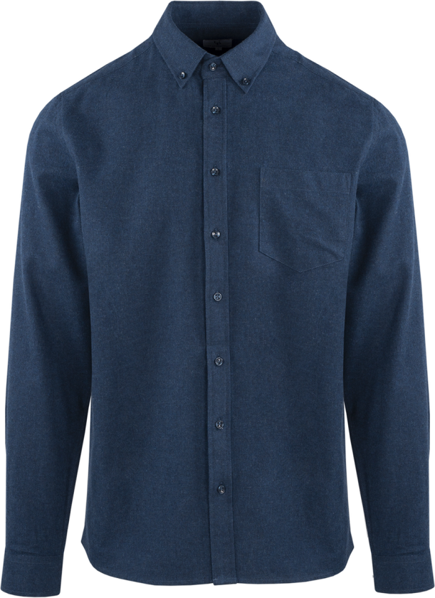 Franz Shirt Petrol L Brushed twill pocket shirt