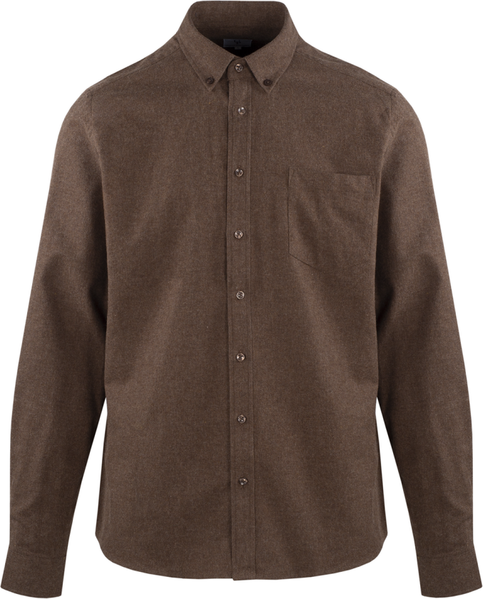 Franz Shirt Brown XXL Brushed twill pocket shirt