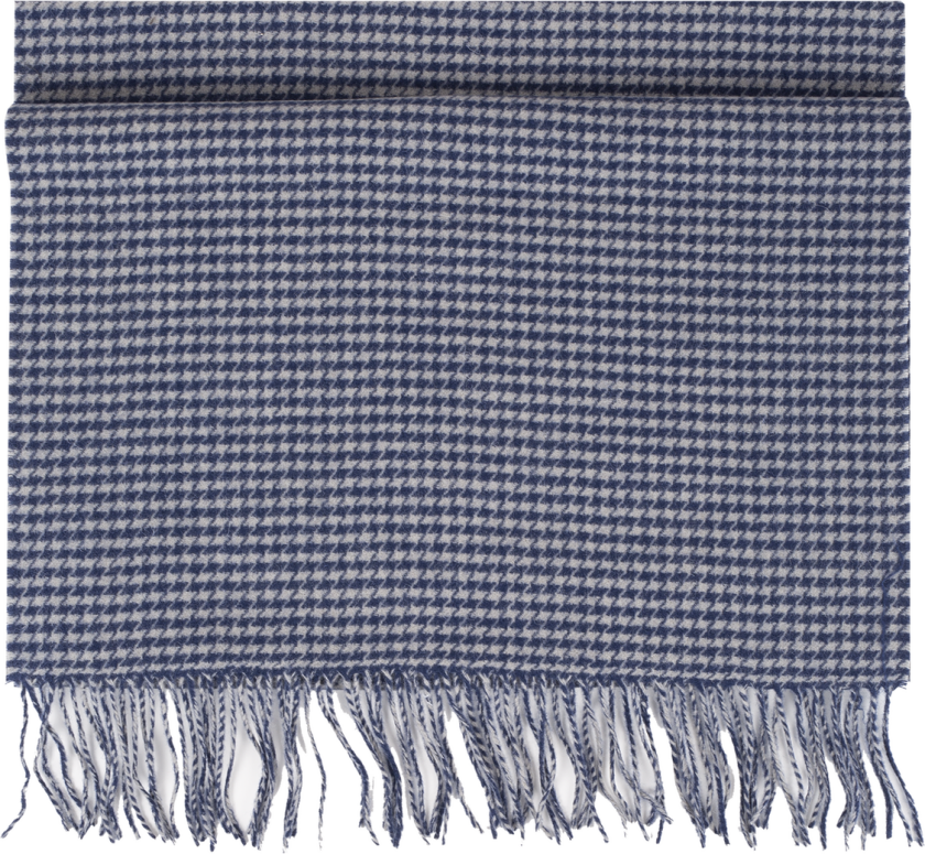 Bea Scarf Navy houndstooth One Size Wool scarf