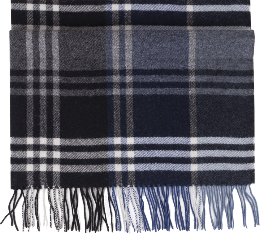 Bea Scarf Blue Check One Size Wool scarf
