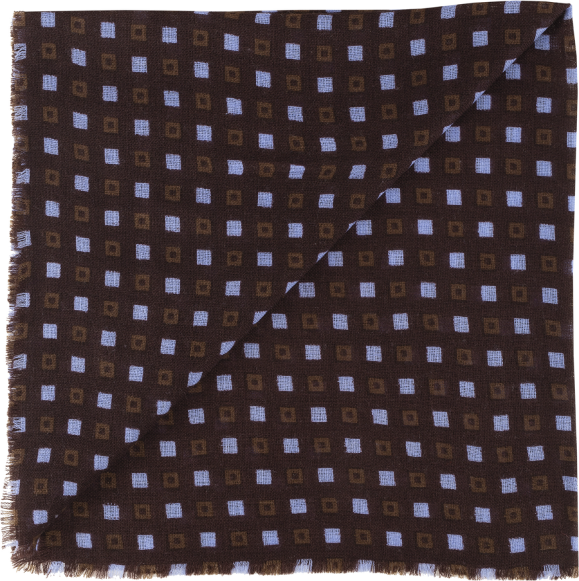 Charles Scarf Brown One Size Mercerized merino scarf