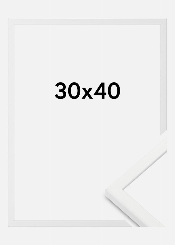 Ramme Kaspar Akrylglass Hvit 30x40 Cm