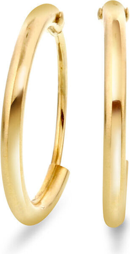 , Klassiske øreringer i 585 gult gull