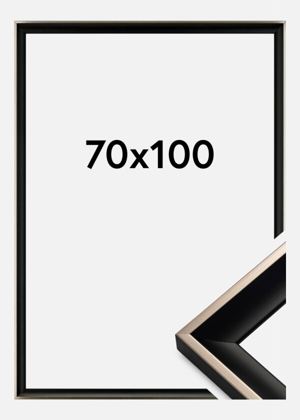 Ramme Öjaren Akrylglass Svart-Sølv 70x100 Cm