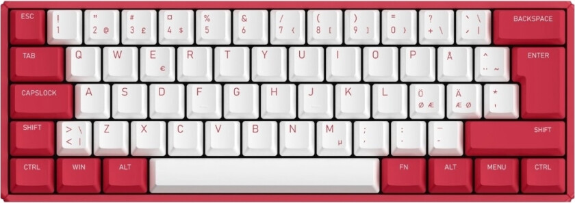 F60 KB Strawberry Milk mekanisk tastatur CHERRY MX, red