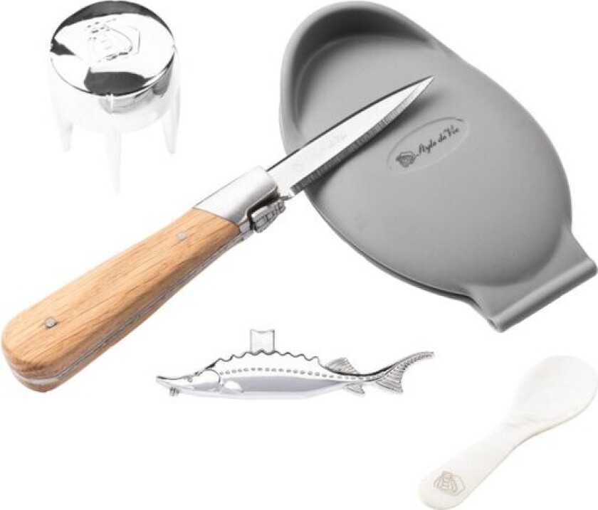 Østerskniv 5 deler lyx oak