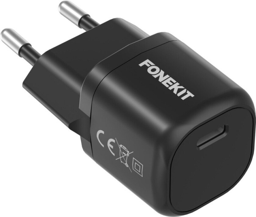 Mini 20W AC-lader, USB-C, svart