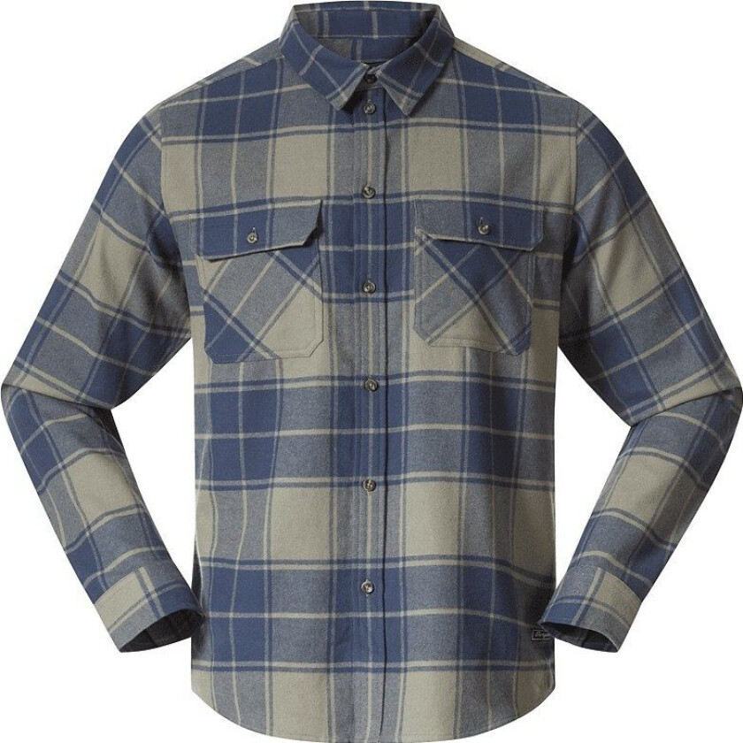 Nordmarka Flannel Shirt Men Green Mud/Navy Blue Check