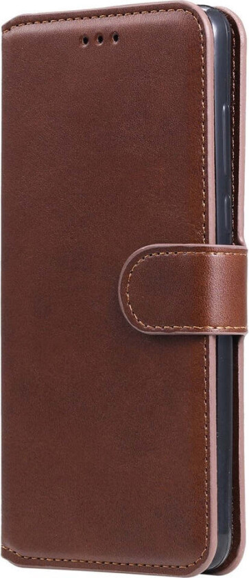 Samsung Galaxy S22+ (Plus) Kunstskinn Flip Deksel m. Kortholder & Stativfunksjon - Brun