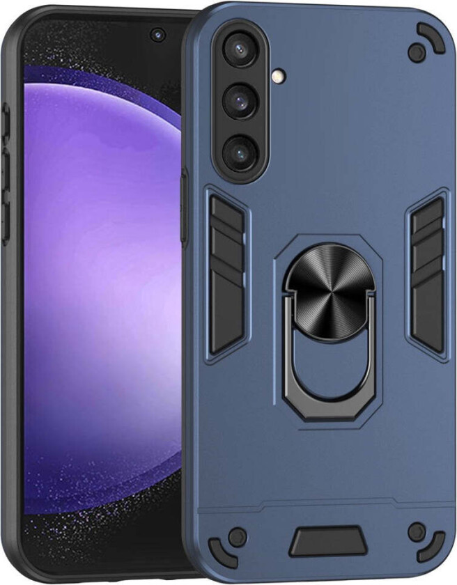 Samsung Galaxy S23 FE Håndverker Deksel med Kickstand - Blå